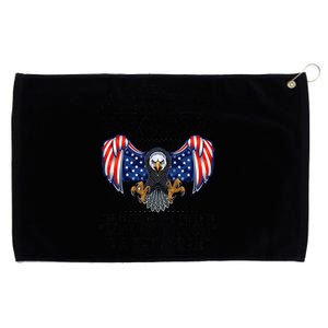 Don't Piss Off Old People The Older We Get Eagle & US Flag Grommeted Golf Towel