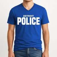 Detroit Police Officer Michigan Policeman Uniform Duty Cool Gift V-Neck T-Shirt