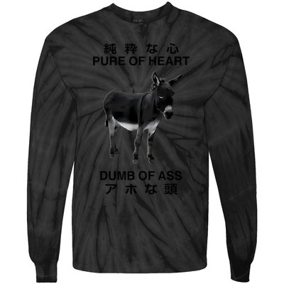 Donkey Pure Of Heart Dumb Of Ass Japanese Tie-Dye Long Sleeve Shirt