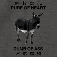 Donkey Pure Of Heart Dumb Of Ass Japanese Vector Backpack