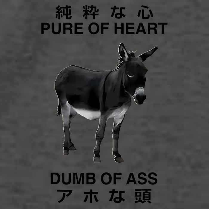 Donkey Pure Of Heart Dumb Of Ass Japanese Vector Backpack