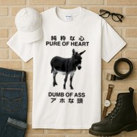 Donkey Pure Of Heart Dumb Of Ass Japanese Tall T-Shirt