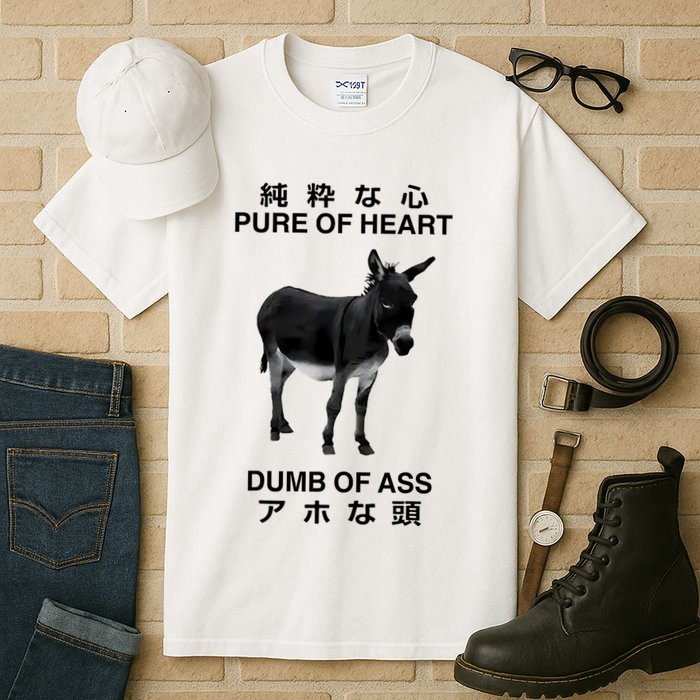Donkey Pure Of Heart Dumb Of Ass Japanese Tall T-Shirt