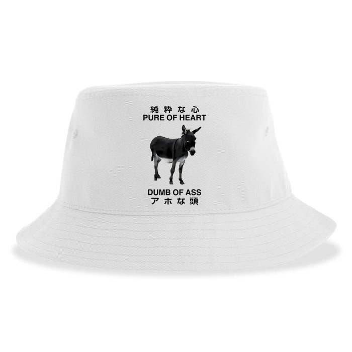 Donkey Pure Of Heart Dumb Of Ass Japanese Sustainable Bucket Hat