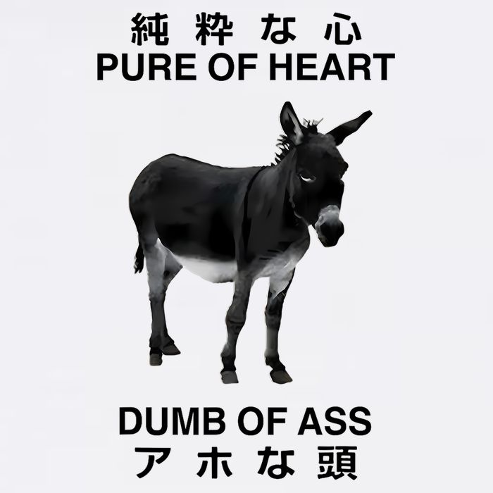 Donkey Pure Of Heart Dumb Of Ass Japanese Flat Bill Trucker Hat