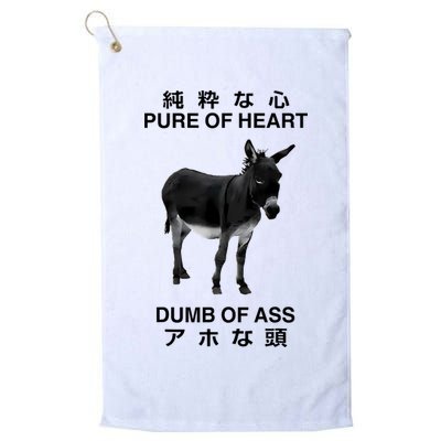 Donkey Pure Of Heart Dumb Of Ass Japanese Golf Towel