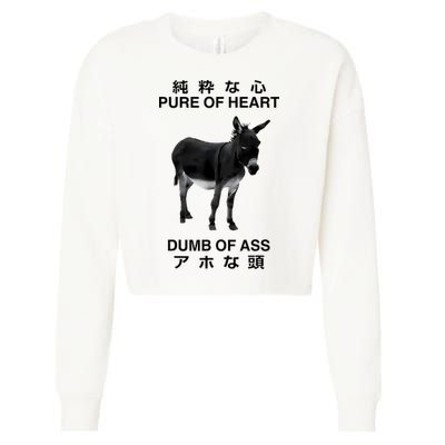 Donkey Pure Of Heart Dumb Of Ass Japanese Cropped Pullover Crew