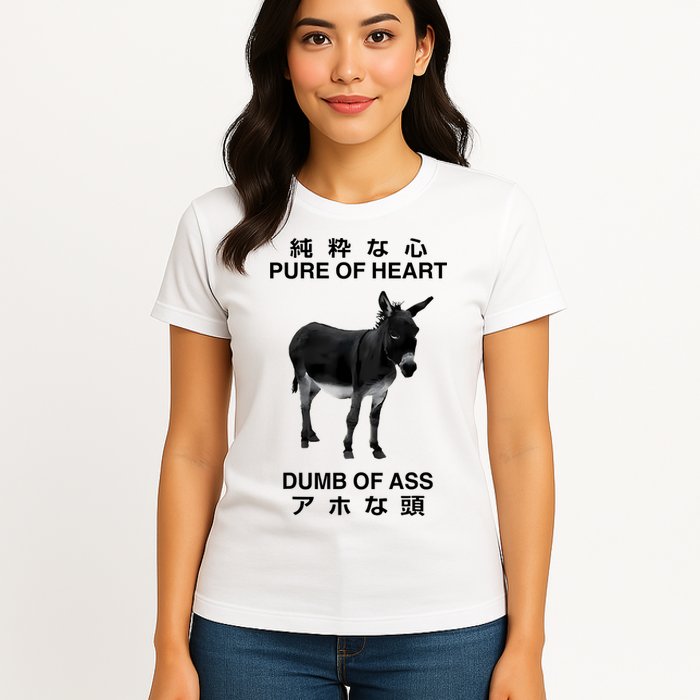 Donkey Pure Of Heart Dumb Of Ass Japanese Womens T-Shirt