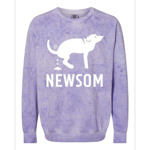 Dog Pooping On Gavin Newsom. Recall Gavin Newsom Colorblast Crewneck Sweatshirt