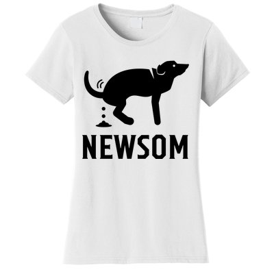 Dog Pooping On Gavin Newsom. Recall Gavin Newsom Women's T-Shirt