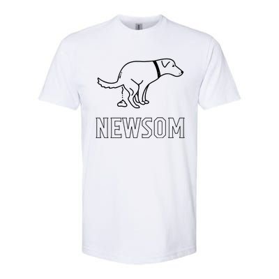 Dog Pooping On Gavin Newsom. Softstyle® CVC T-Shirt