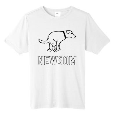 Dog Pooping On Gavin Newsom. Tall Fusion ChromaSoft Performance T-Shirt