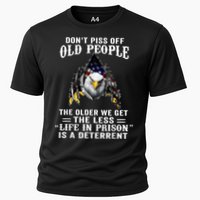 Don't Piss Off Old People The Older We Get Eagle & US Flag Cooling Performance Crew T-Shirt