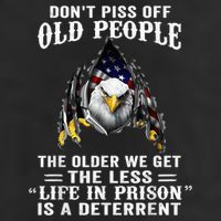 Don't Piss Off Old People The Older We Get Eagle & US Flag 11oz C Handle Ceramic Mug