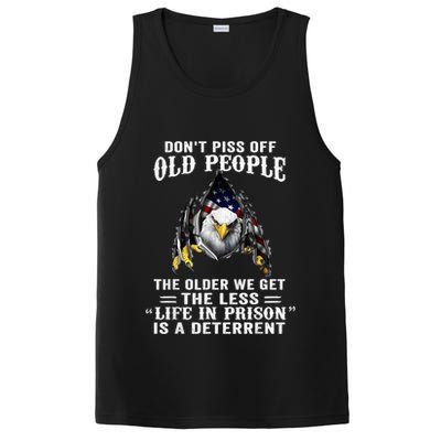 Don't Piss Off Old People The Older We Get Eagle & US Flag PosiCharge Competitor Tank