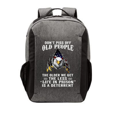 Don't Piss Off Old People The Older We Get Eagle & US Flag Vector Backpack