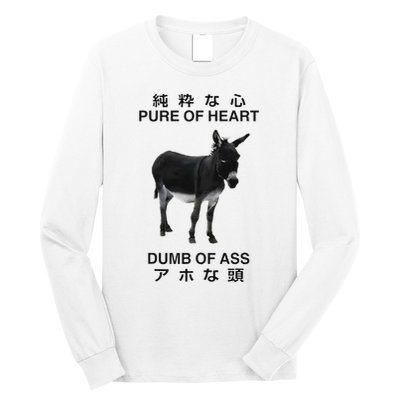 Donkey Pure Of Heart Dumb Of Ass Japanese Long Sleeve Shirt