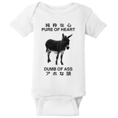 Donkey Pure Of Heart Dumb Of Ass Japanese Baby Bodysuit
