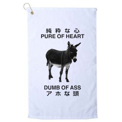 Donkey Pure Of Heart Dumb Of Ass Japanese Golf Towel