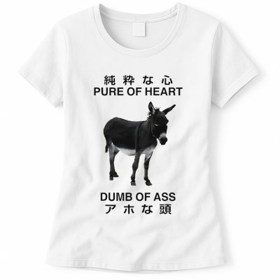 Donkey Pure Of Heart Dumb Of Ass Japanese Womens T-Shirt