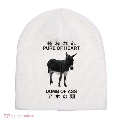 Donkey Pure Of Heart Dumb Of Ass Japanese Short Acrylic Beanie