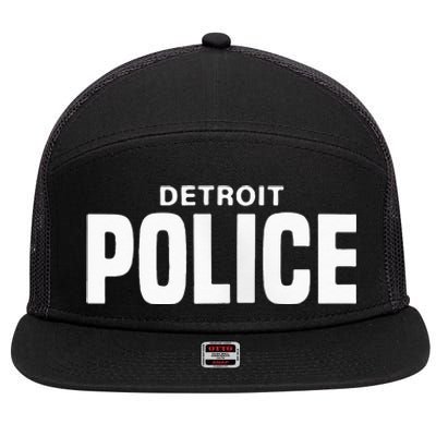 Detroit Police Officer Michigan Policeman Uniform Duty 7 Panel Mesh Trucker Snapback Hat