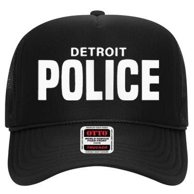 Detroit Police Officer Michigan Policeman Uniform Duty High Crown Mesh Back Trucker Hat