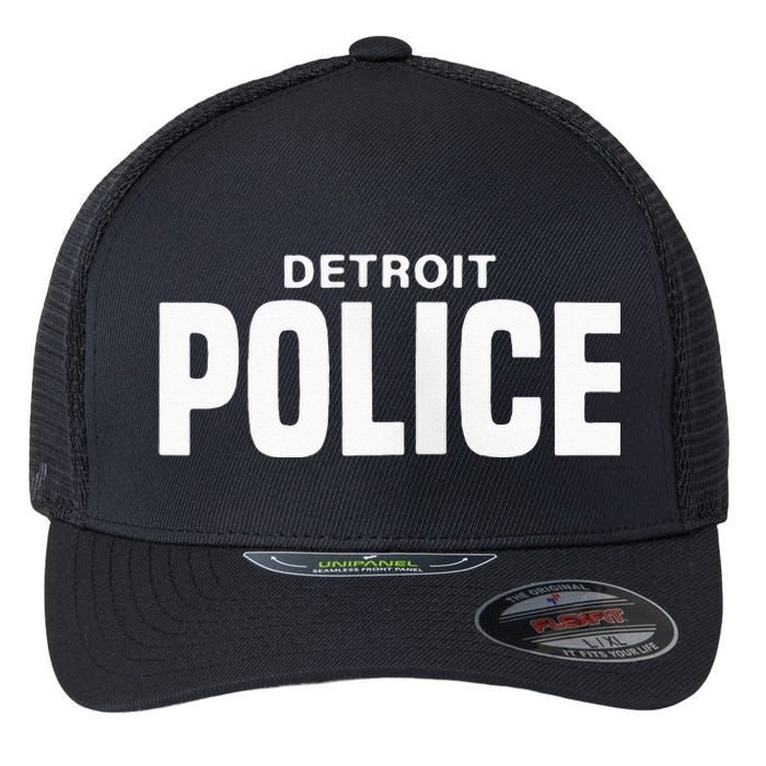 Detroit Police Officer Michigan Policeman Uniform Duty Flexfit Unipanel Trucker Cap