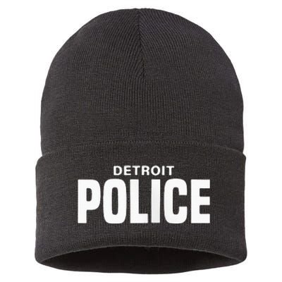 Detroit Police Officer Michigan Policeman Uniform Duty Sustainable Knit Beanie