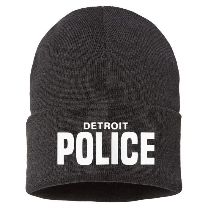 Detroit Police Officer Michigan Policeman Uniform Duty Sustainable Knit Beanie