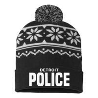 Detroit Police Officer Michigan Policeman Uniform Duty USA-Made Snowflake Beanie