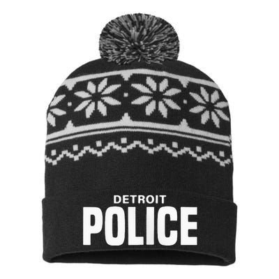 Detroit Police Officer Michigan Policeman Uniform Duty USA-Made Snowflake Beanie