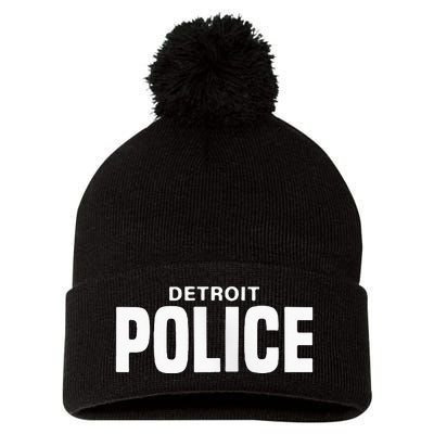 Detroit Police Officer Michigan Policeman Uniform Duty Pom Pom 12in Knit Beanie