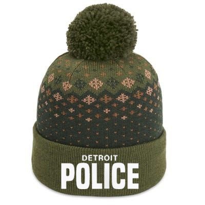 Detroit Police Officer Michigan Policeman Uniform Duty The Baniff Cuffed Pom Beanie