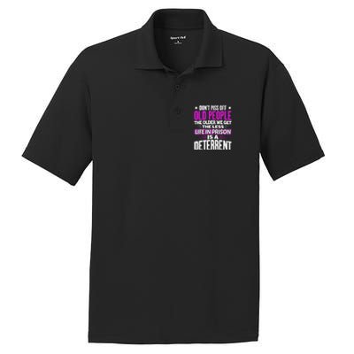 Don't Piss Off Old People The Older We Get The Less Quote Gift PosiCharge RacerMesh Polo