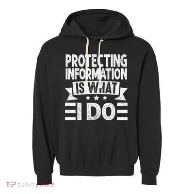 Data Privacy Officers Quote Garment-Dyed Fleece Hoodie