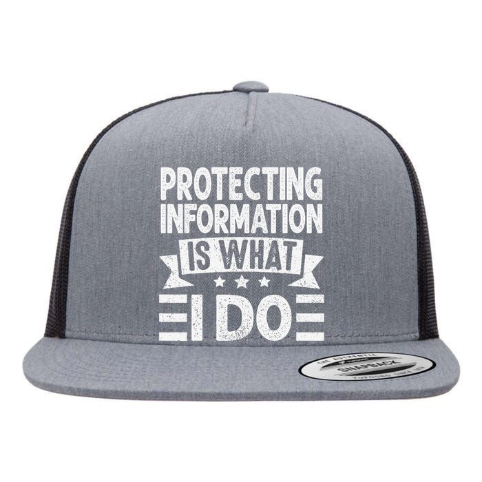 Data Privacy Officers Quote Flat Bill Trucker Hat