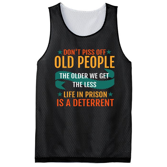 Dont Piss Off Old People Mesh Reversible Basketball Jersey Tank