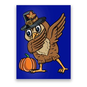 Dabbing Pilgrim Owl Thanksgiving Cool Gift Poster