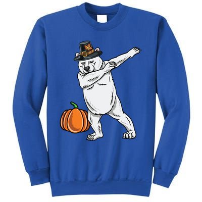 Dabbing Pilgrim Polar Bear Thanksgiving Gift Sweatshirt