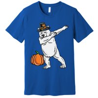 Dabbing Pilgrim Polar Bear Thanksgiving Gift Premium T-Shirt