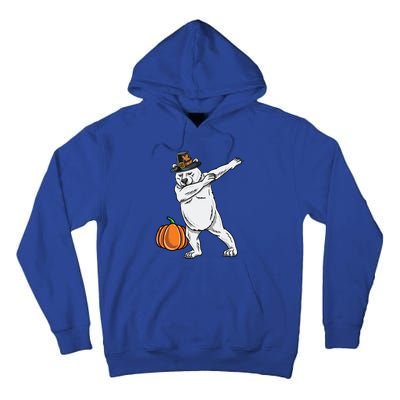 Dabbing Pilgrim Polar Bear Thanksgiving Gift Tall Hoodie