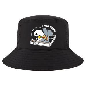 Depressed Pizza Penguin Great Gift I Am Fine Gift Cool Comfort Performance Bucket Hat