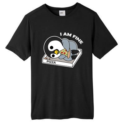 Depressed Pizza Penguin Great Gift I Am Fine Gift Tall Fusion ChromaSoft Performance T-Shirt