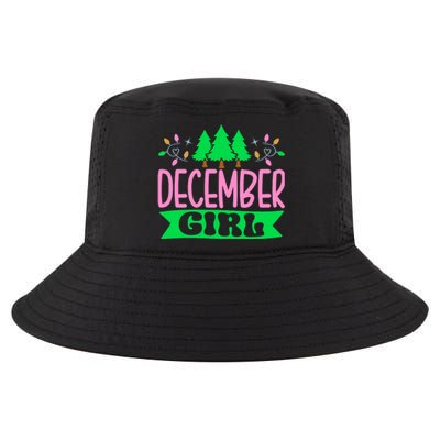 December  Pretty Pink and Green Sorority Aka Christmas Cool Comfort Performance Bucket Hat