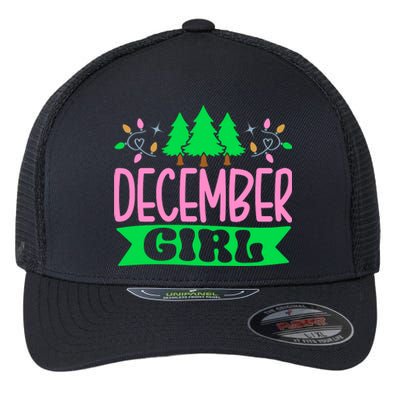 December  Pretty Pink and Green Sorority Aka Christmas Flexfit Unipanel Trucker Cap