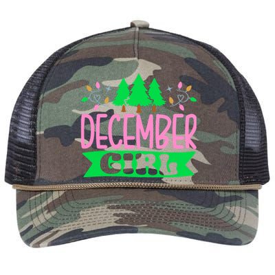 December  Pretty Pink and Green Sorority Aka Christmas Retro Rope Trucker Hat Cap