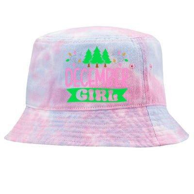 December  Pretty Pink and Green Sorority Aka Christmas Tie-Dyed Bucket Hat