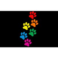 Dog Paw Print Dog Pride Rainbow Dog Bumper Sticker