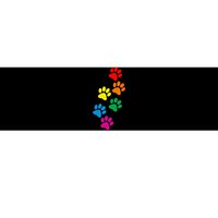 Dog Paw Print Dog Pride Rainbow Dog Bumper Sticker